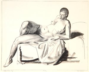 Estudo nu, clássico em um sofá, 1923-24